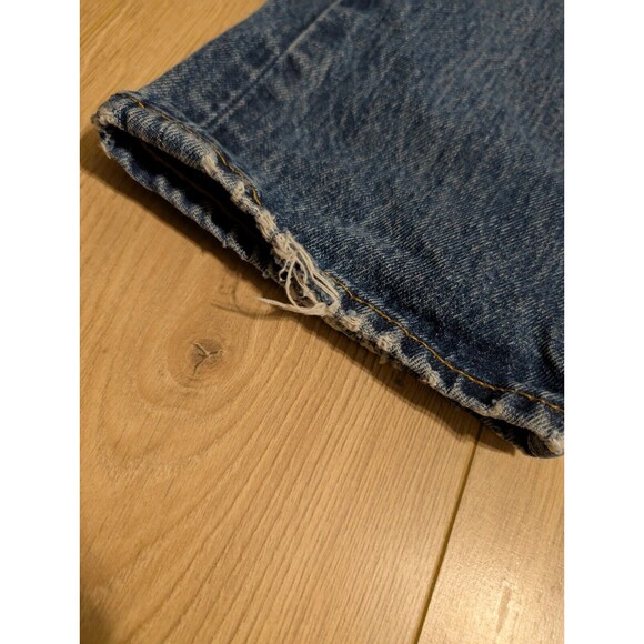 Levi's 511 Slim 36x32 (34x32) Made In USA Faded Distressed White Oak Cone Denim - Picture 8 of 12